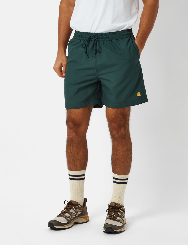 Carhartt-WIP Chase Swim Shorts - Botanic Green