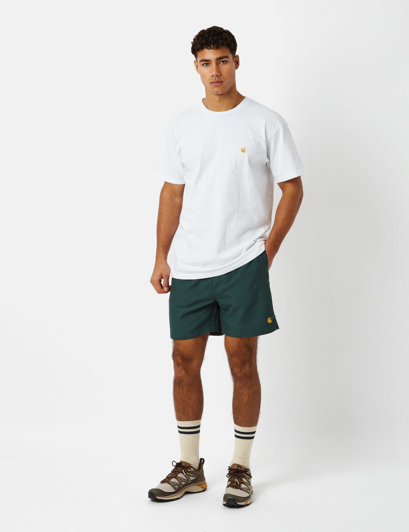 Carhartt-WIP Chase Swim Shorts - Botanic Green