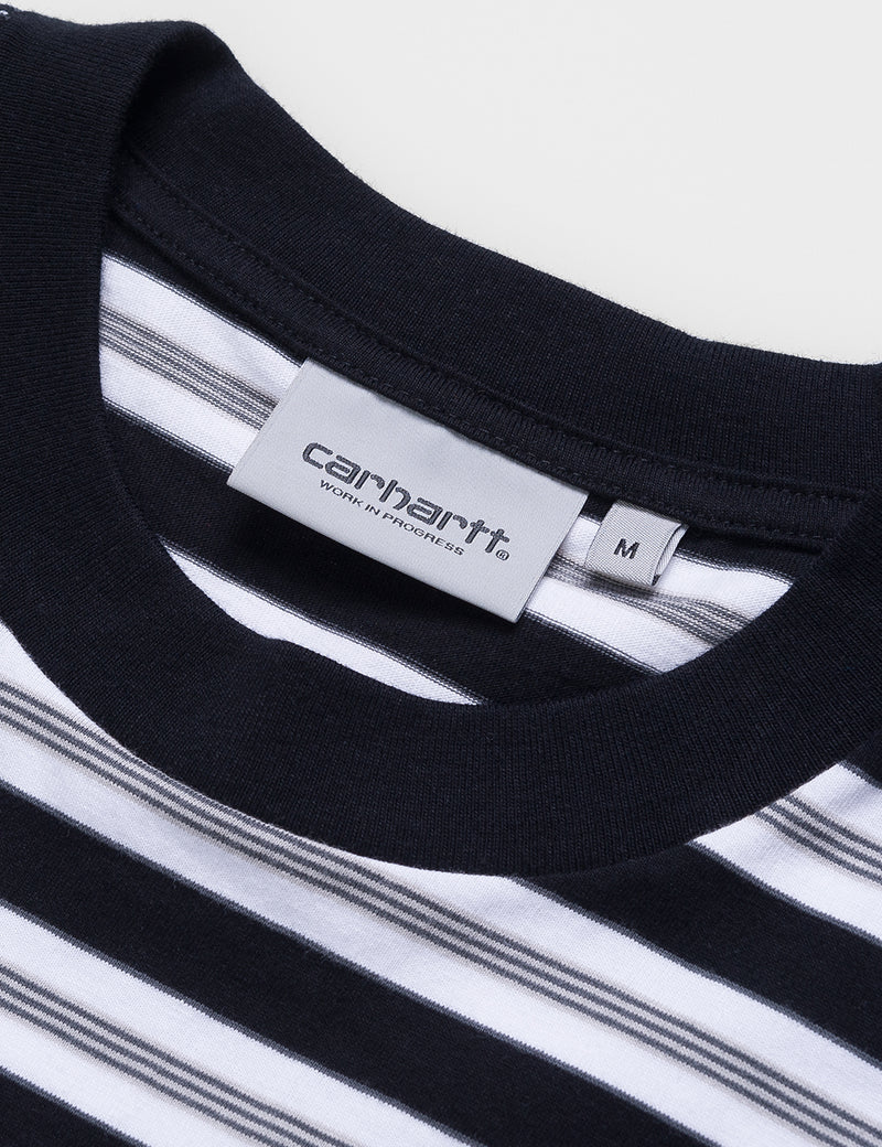 Carhartt-WIP Huron Stripe T-Shirt - Black/Cardinal