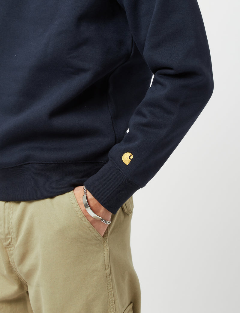 Carhartt-WIP Chase Sweatshirt - Dark Navy Blue