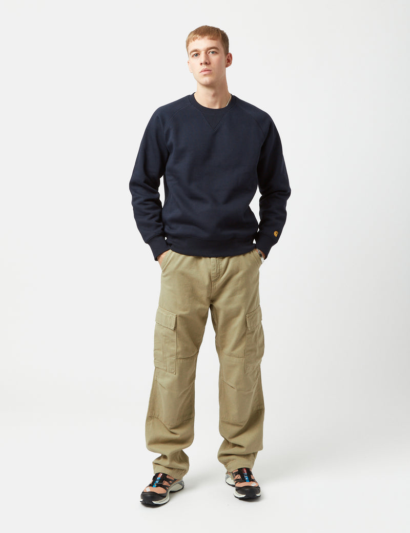 Carhartt-WIP Chase Sweatshirt - Dark Navy Blue