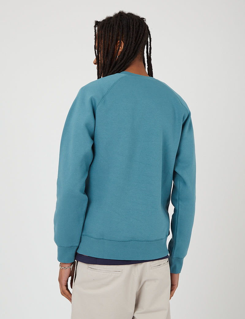 Carhartt-WIP Chase Sweatshirt - Hydro/Gold