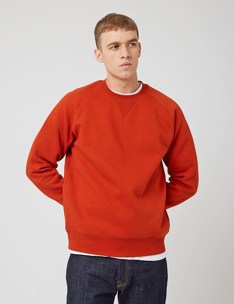 Carhartt-WIP Chase Sweatshirt - Copperton Orange/Gold