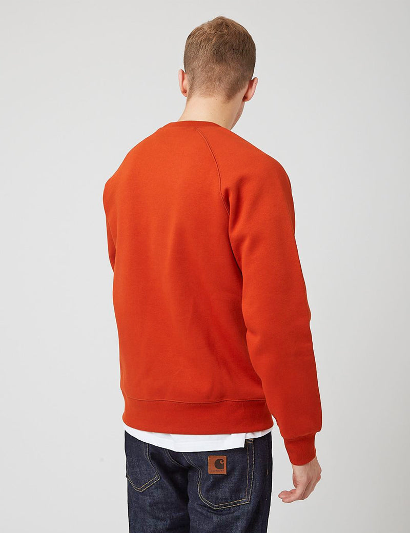 Carhartt-WIP Chase Sweatshirt - Copperton Orange/Gold