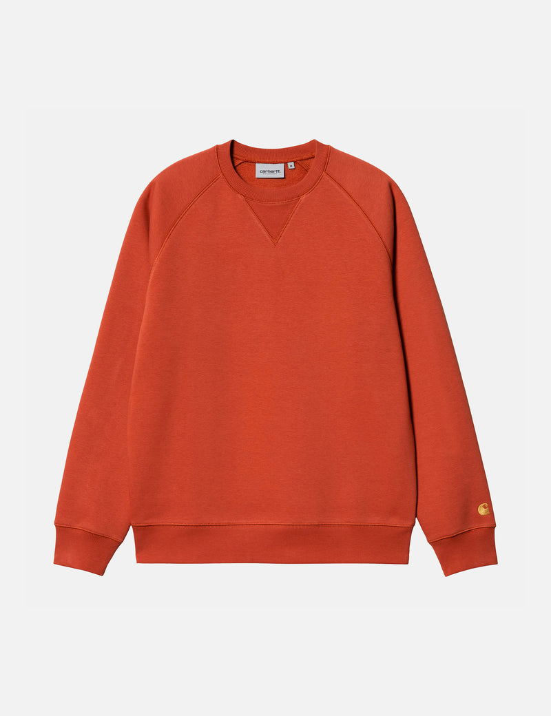 Carhartt-WIP Chase Sweatshirt - Phoenix Red/Gold