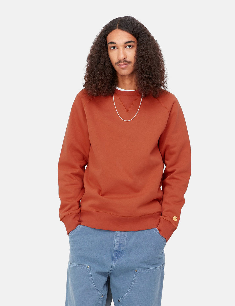 Carhartt-WIP Chase Sweatshirt - Phoenix Red/Gold