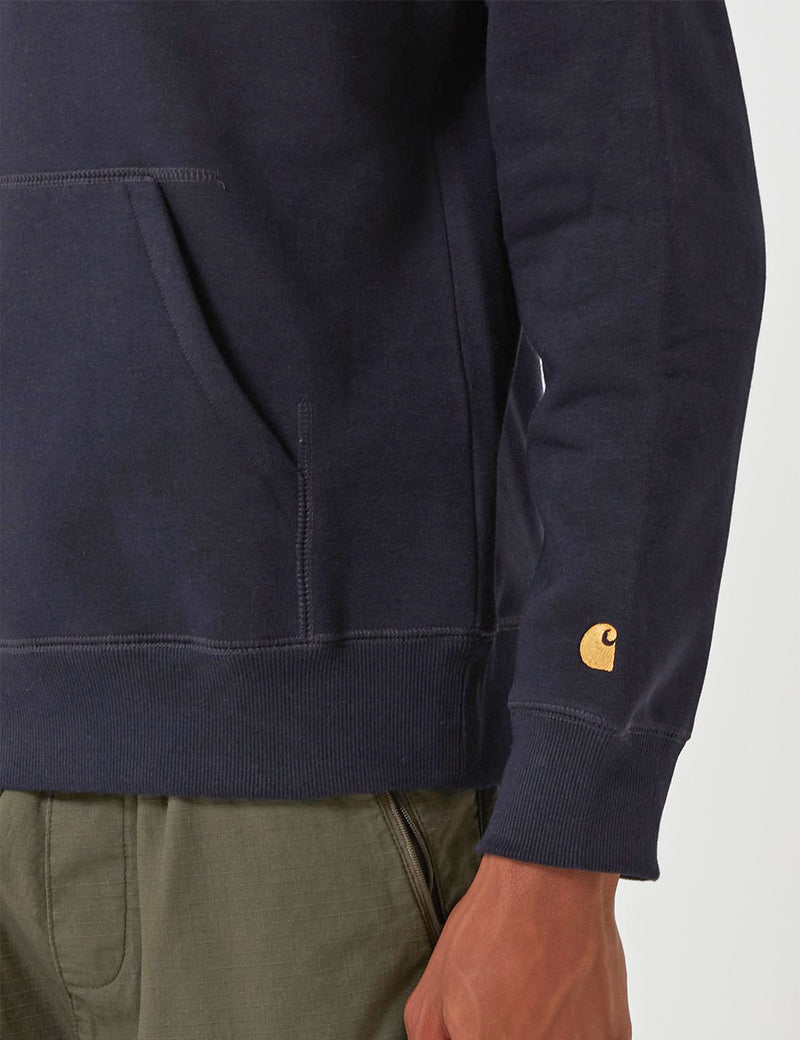 Carhartt WIP Chase Hooded Sweatshirt - Dark Navy Blue