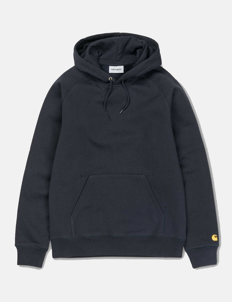 Carhartt WIP Chase Hooded Sweatshirt - Dark Navy Blue