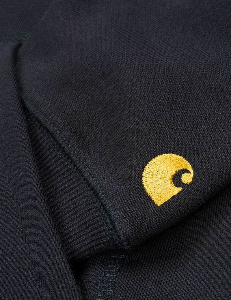 Carhartt WIP Chase Hooded Sweatshirt - Dark Navy Blue