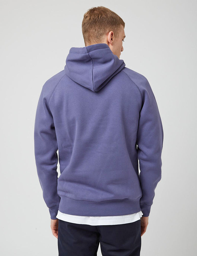 Carhartt-WIP Chase Hooded Sweatshirt - Cold Viola/Gold