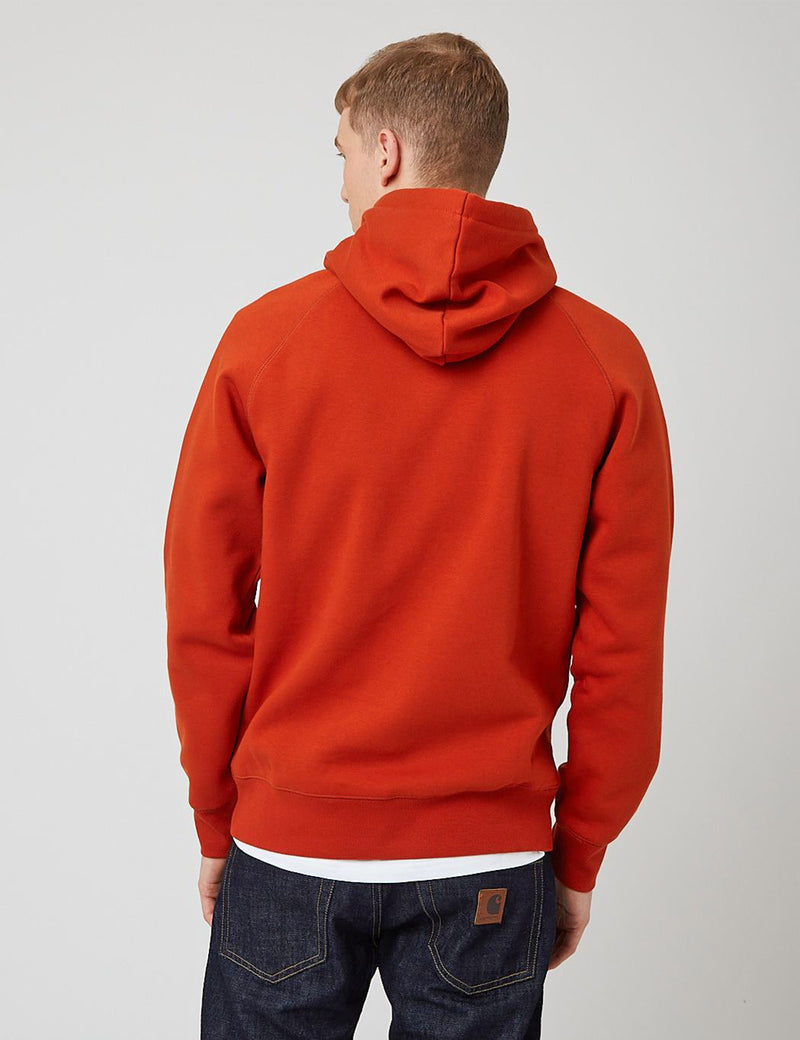 Carhartt-WIP Chase Hooded Sweatshirt - Copperton Orange/Gold