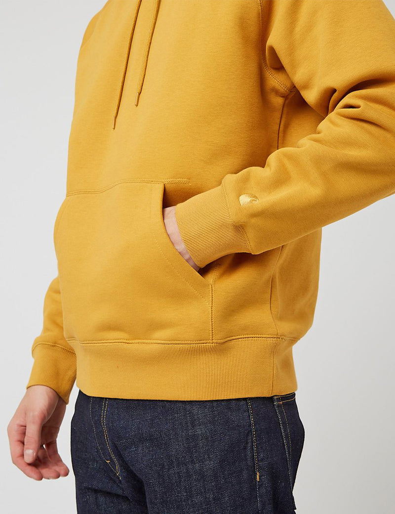 Carhartt-WIP Chase Hooded Sweatshirt - Helios Yellow/Gold