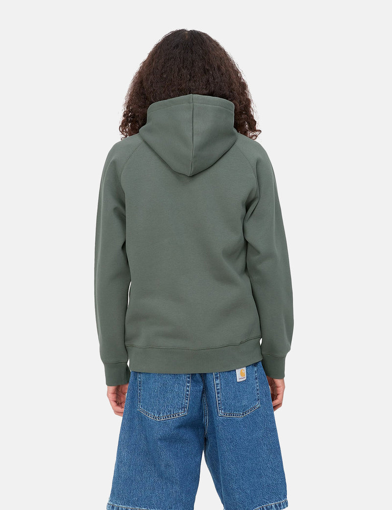 Carhartt-WIP Chase Hooded Sweatshirt - Jura Green/Gold