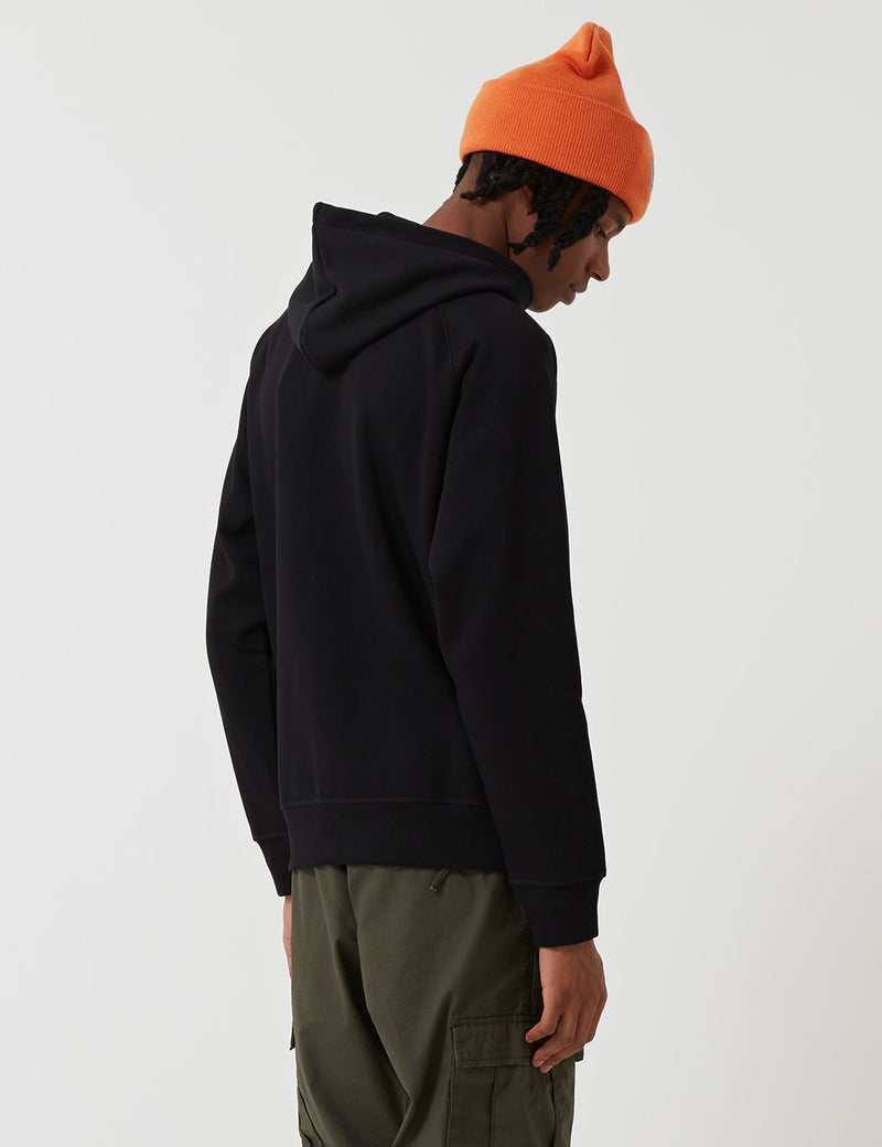 Carhartt-WIP Chase Hooded Zip Sweatshirt - Black/Gold