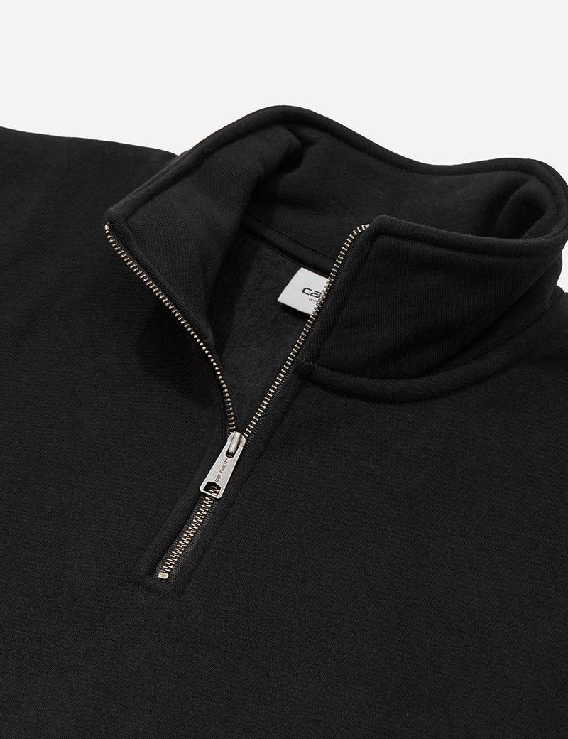 Carhartt-WIP Chase Quarter-Zip High Neck Sweatshirt - Black