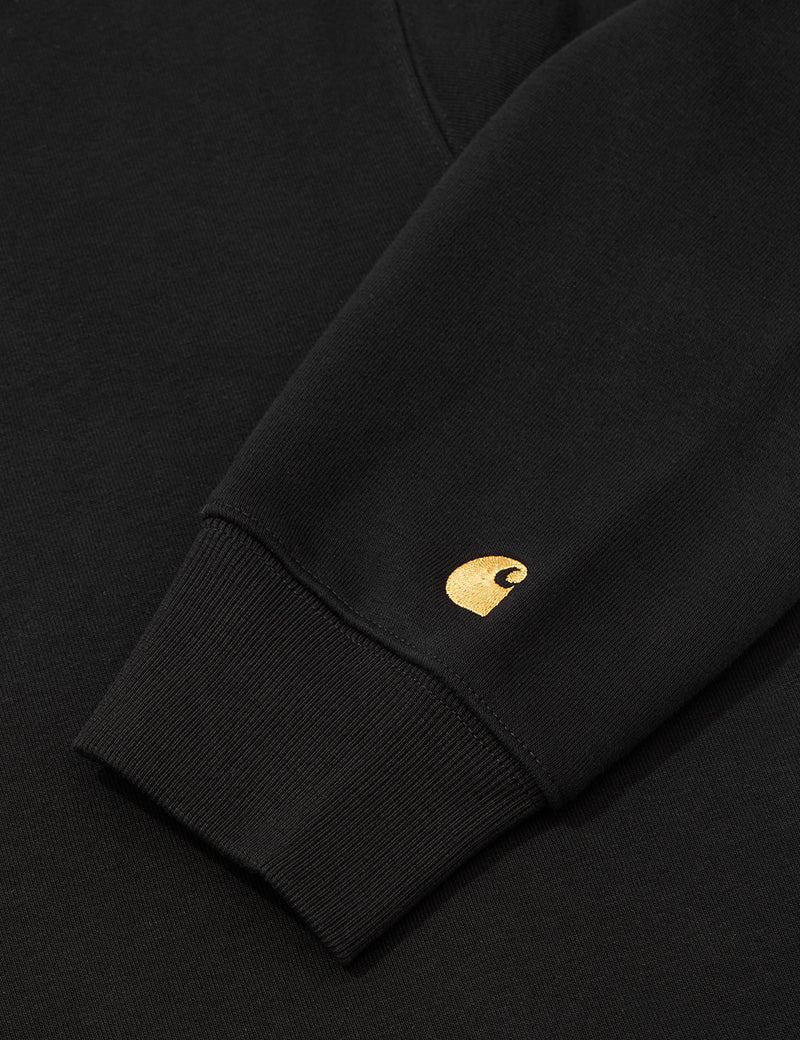 Carhartt-WIP Chase Quarter-Zip High Neck Sweatshirt - Black