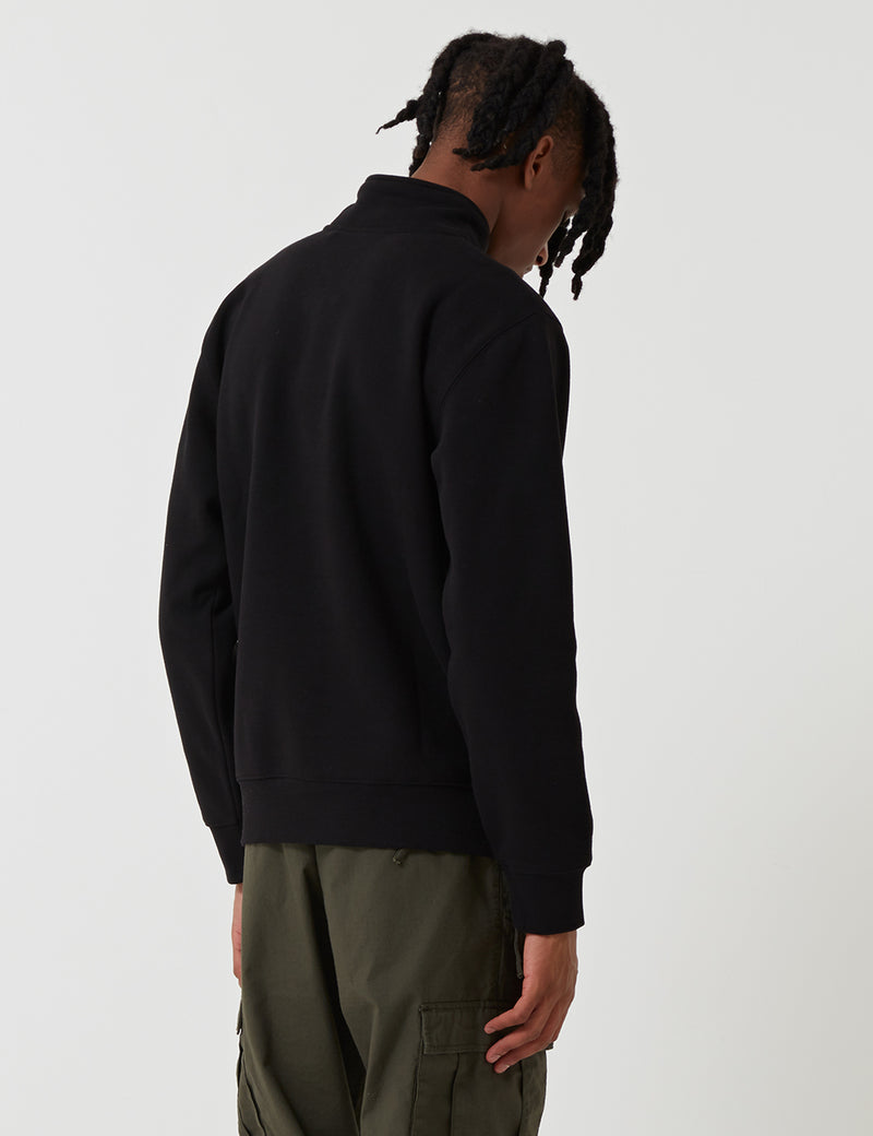 Carhartt-WIP Chase Quarter-Zip High Neck Sweatshirt - Black