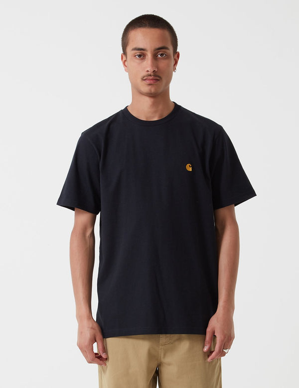 Carhartt-WIP Chase T-Shirt - Black/Gold