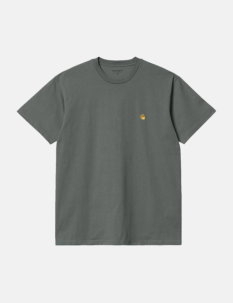 Carhartt-WIP Chase T-Shirt - Thyme Green/Gold