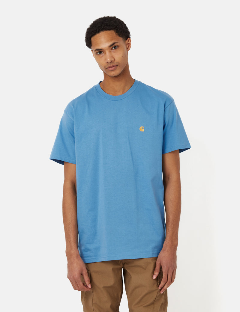 Carhartt-WIP Chase T-Shirt (Loose) - Piscine Blue