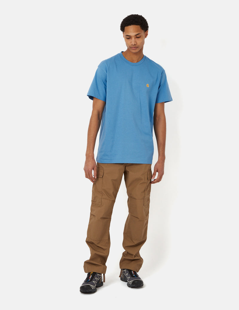 Carhartt-WIP Chase T-Shirt (Loose) - Piscine Blue