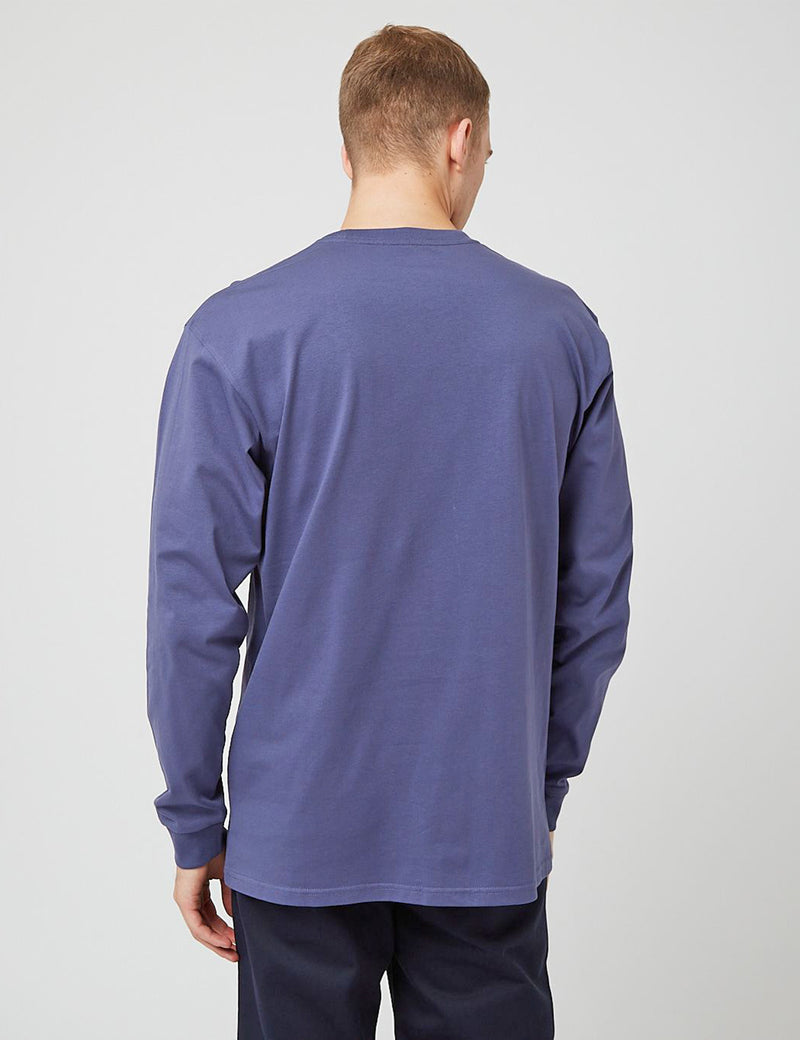 Carhartt-WIP Chase Long Sleeve T-Shirt - Cold Viola/Gold