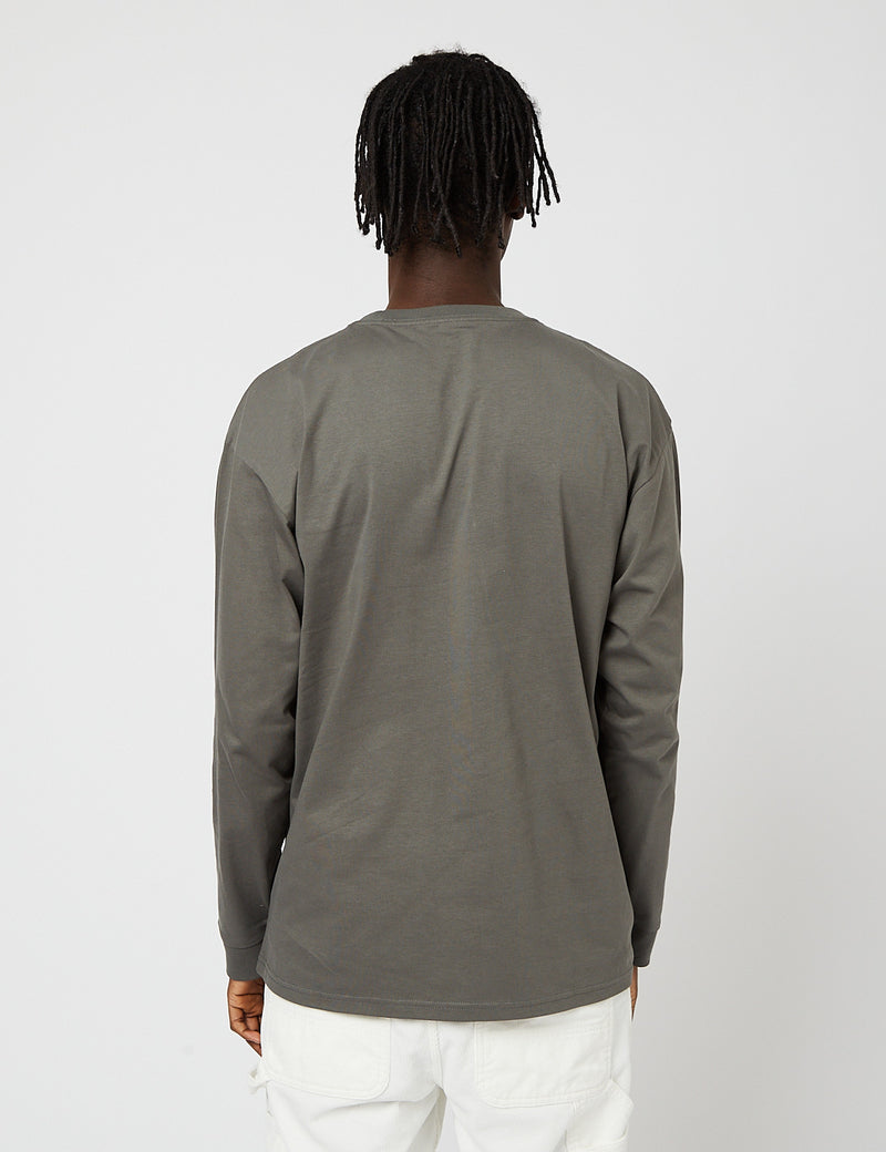 Carhartt-WIP Chase Long Sleeve T-Shirt - Thyme Green/Gold