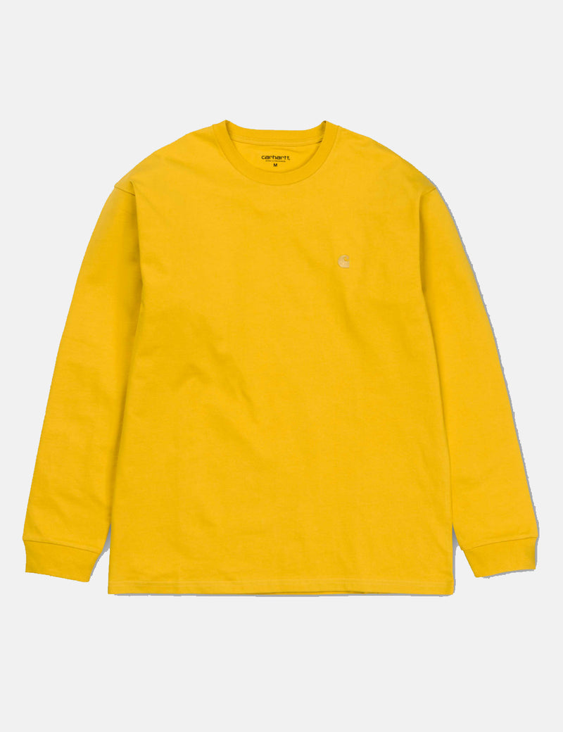 Carhartt-WIP Chase Long Sleeve T-Shirt - Quince Yellow