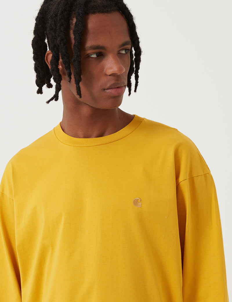 Carhartt-WIP Chase Long Sleeve T-Shirt - Quince Yellow