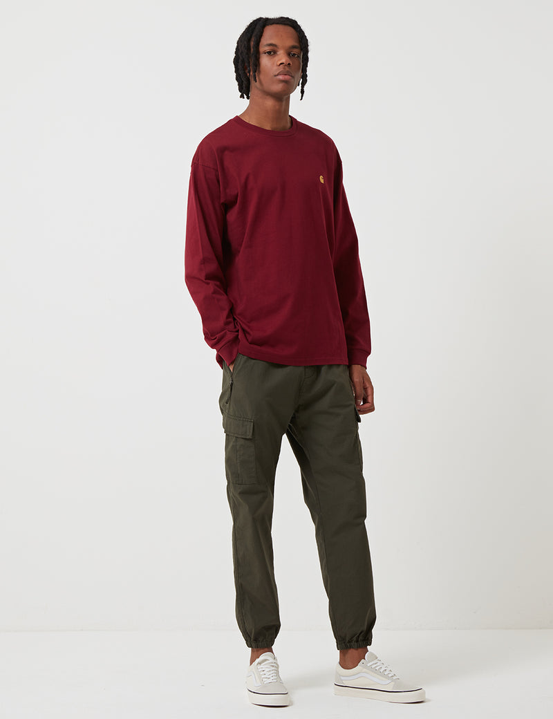 Carhartt-WIP Chase Long Sleeve T-Shirt - Mulberry