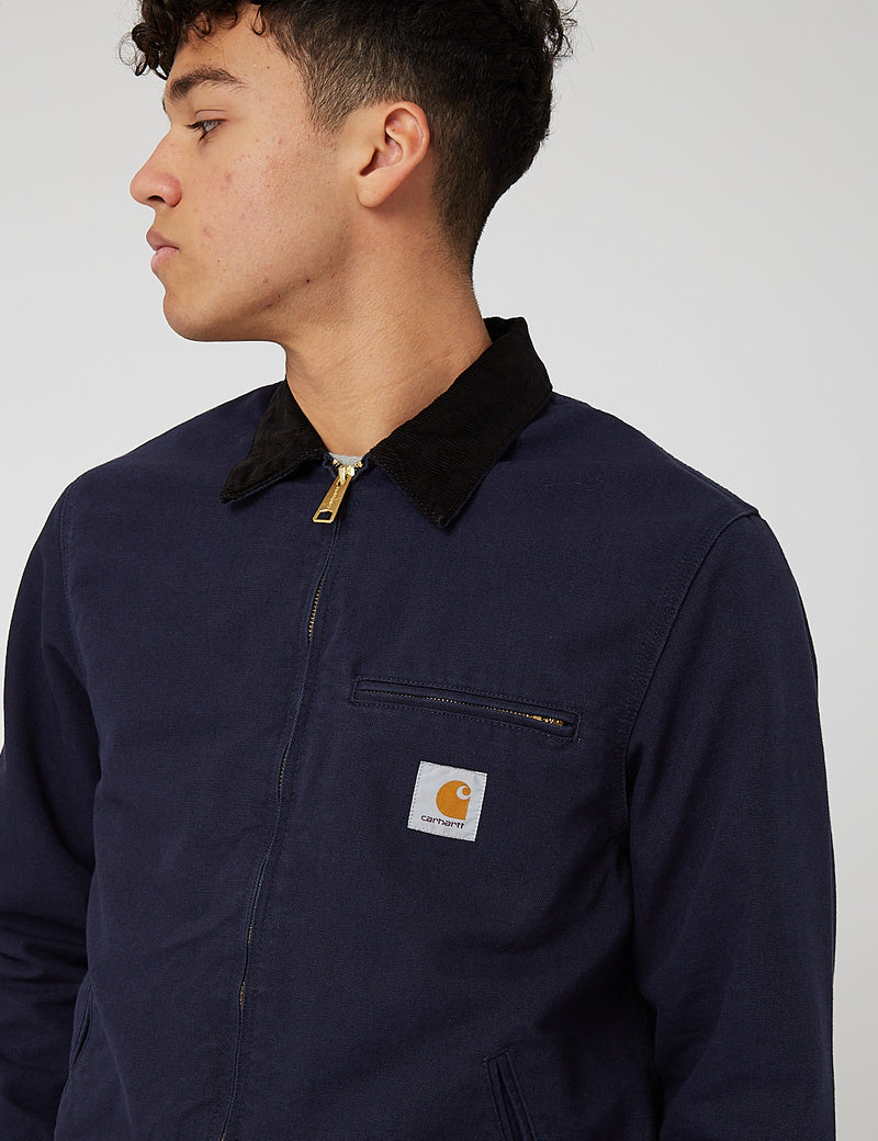 Carhartt-WIP Detroit Jacket (Organic Cotton, 12 oz) - Dark Navy Blue rinsed