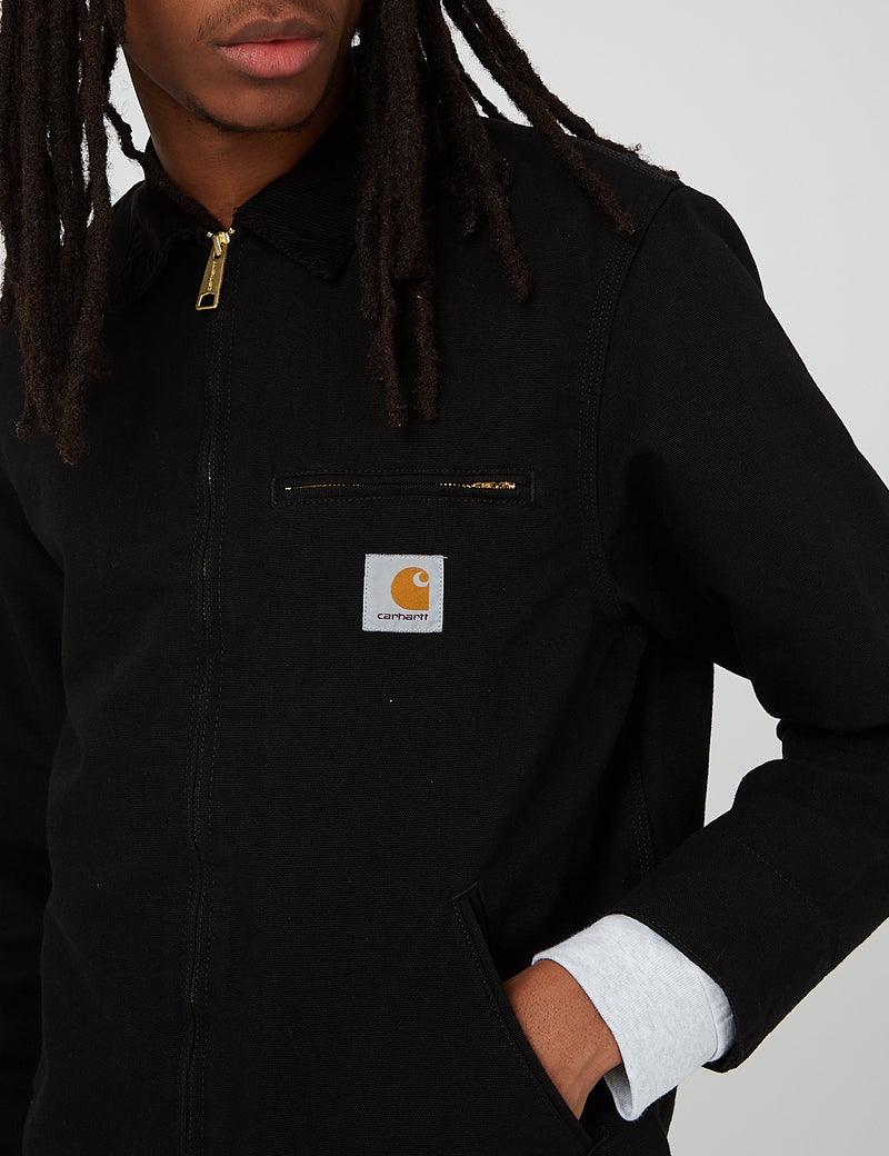 Carhartt-WIP Detroit Jacket (Organic Cotton, 12 oz) - Black rinsed