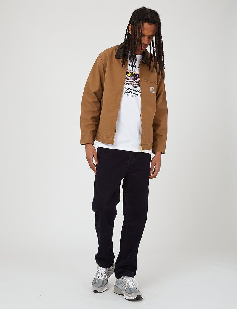 Carhartt-WIP Detroit Jacket (Organic Cotton, 12 oz) - Hamilton Brown rinsed