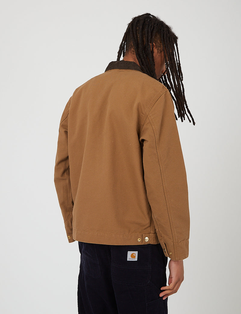 Carhartt-WIP Detroit Jacket (Organic Cotton, 12 oz) - Hamilton Brown rinsed