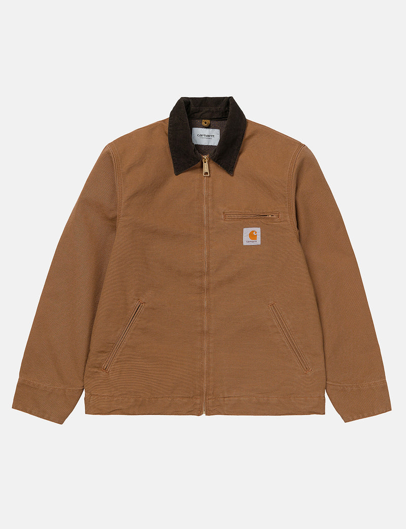 Carhartt-WIP Detroit Jacket (Organic Cotton, 12 oz) - Hamilton Brown rinsed