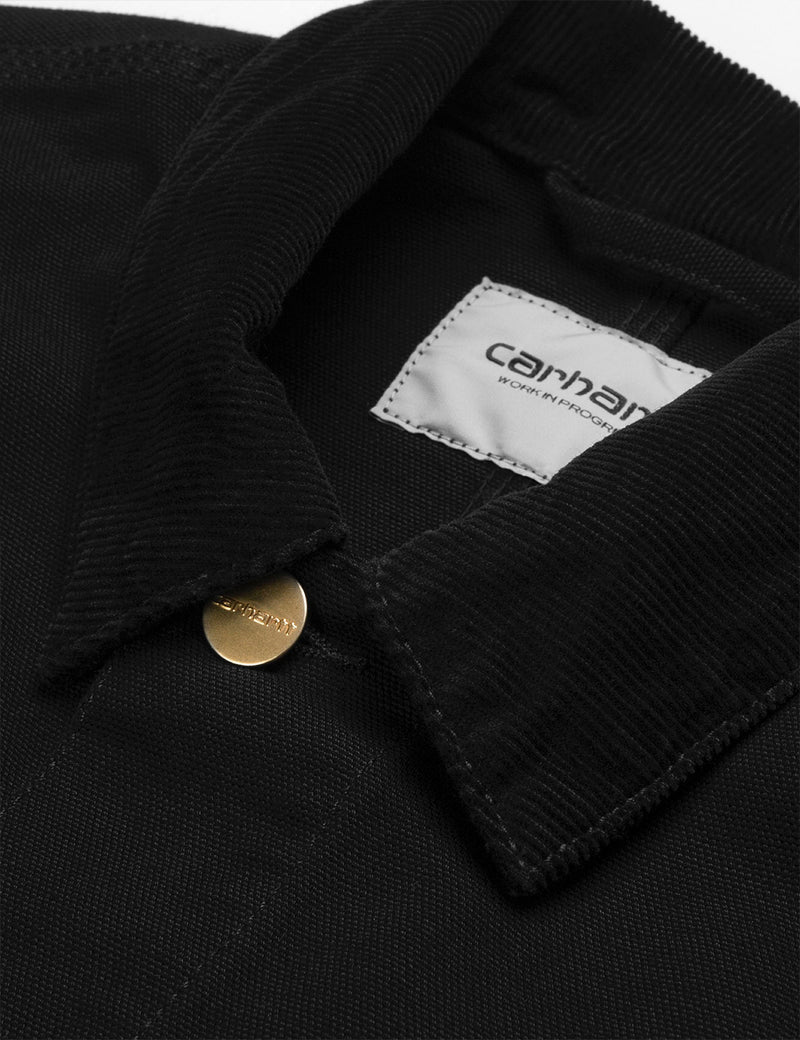 Carhartt-WIP Michigan Coat (Organic Cotton, 12 oz) - Black/Black Rinsed