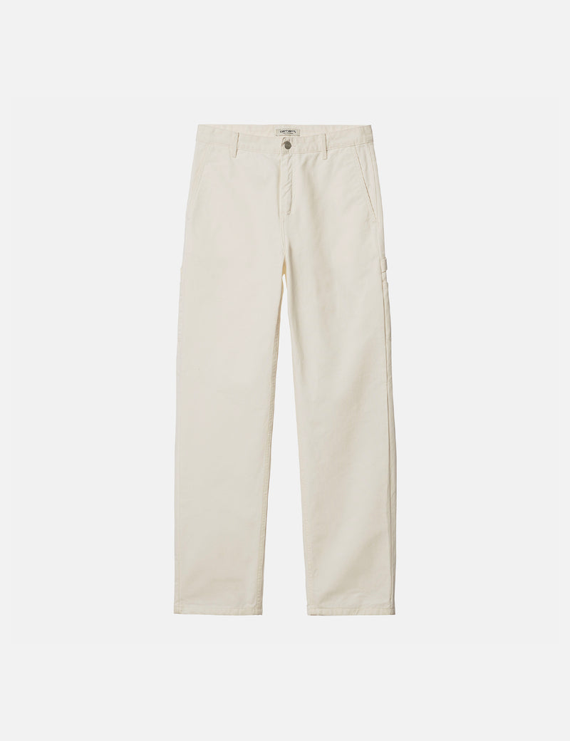 Carhartt-WIP Womens Pierce Pant (Relaxed) - Off White Rinsed