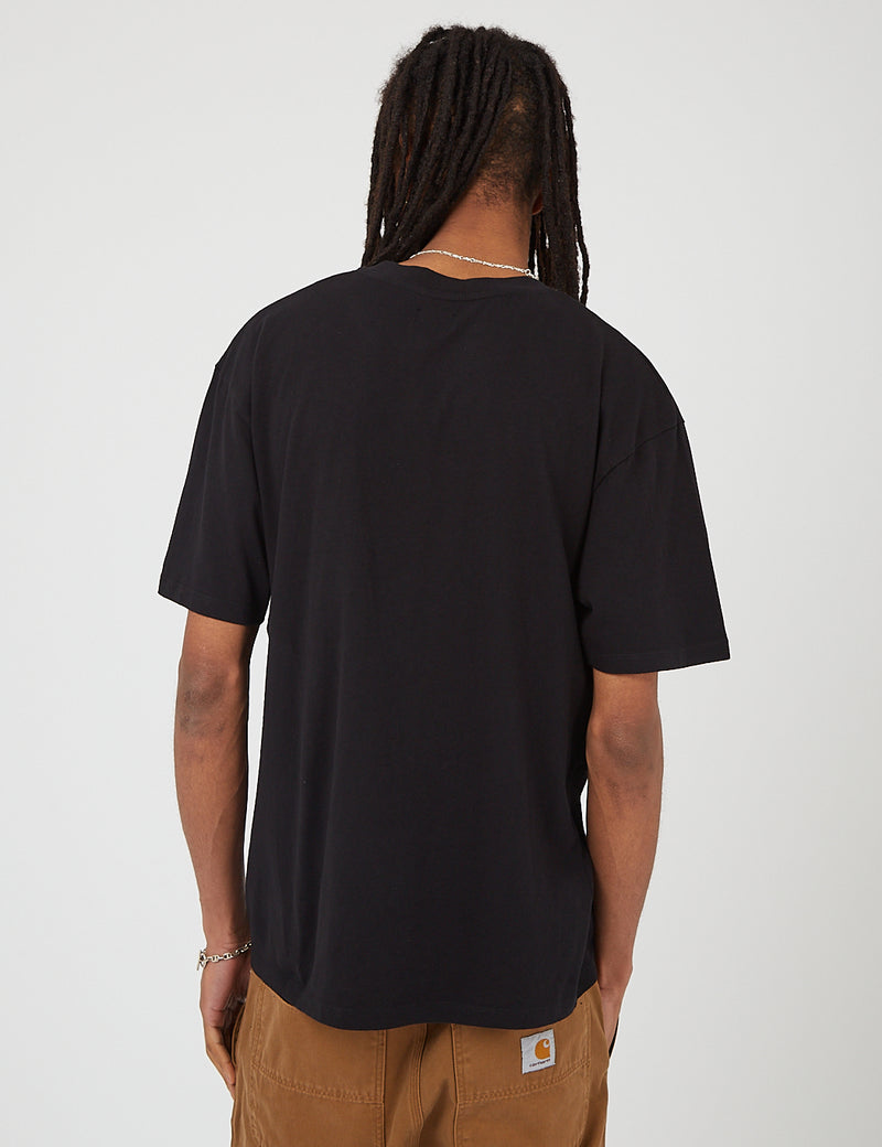 Edwin Katakana Embroidery T-Shirt - Black