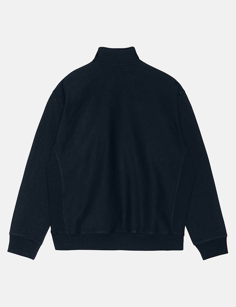 Carhartt-WIP Half Zip American Script Sweatshirt - Astro Navy Blue