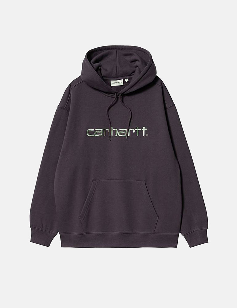 Carhartt-WIP Womens Carhartt Hooded Sweatshirt - Artichoke Purple/Misty Sage Green
