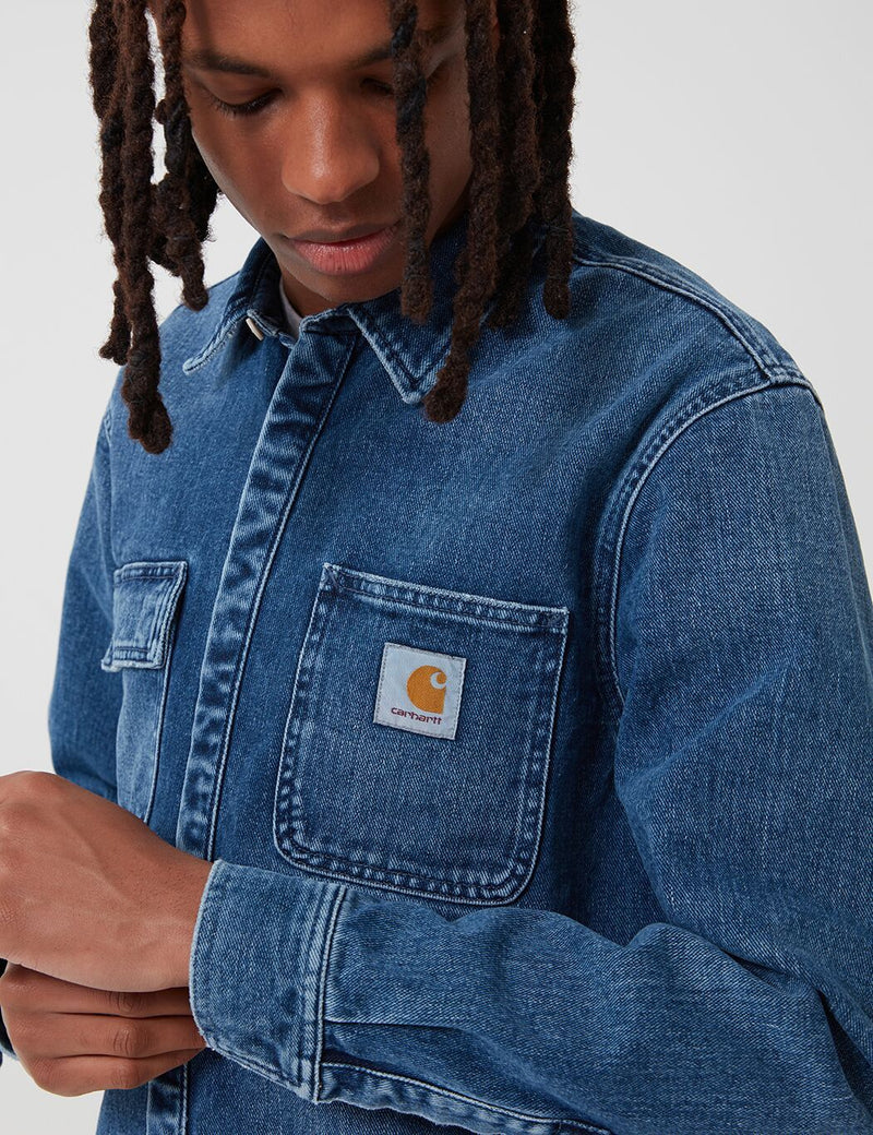 Carhartt-WIP Salinac Denim Shirt Jac (Worn Wash) - Blue