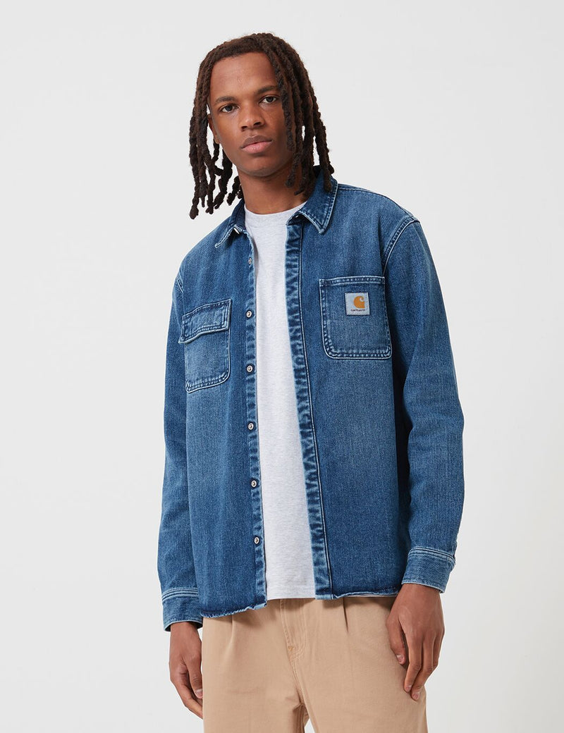 Carhartt-WIP Salinac Denim Shirt Jac (Worn Wash) - Blue