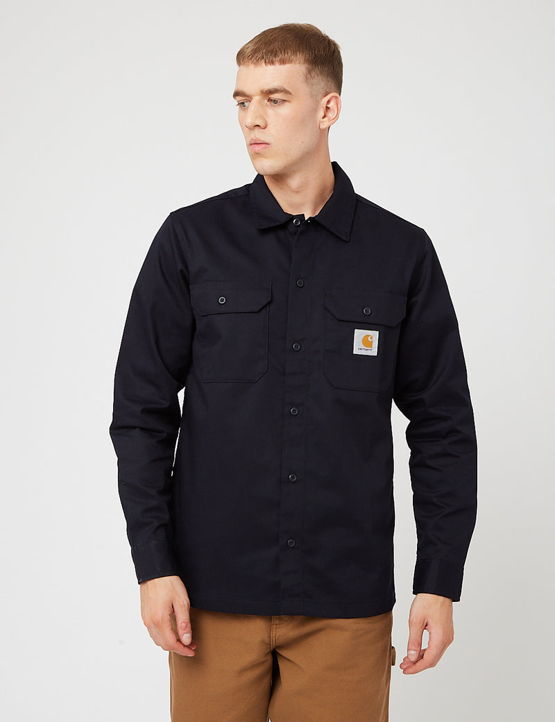 Carhartt-WIP Master Shirt - Dark Navy Blue