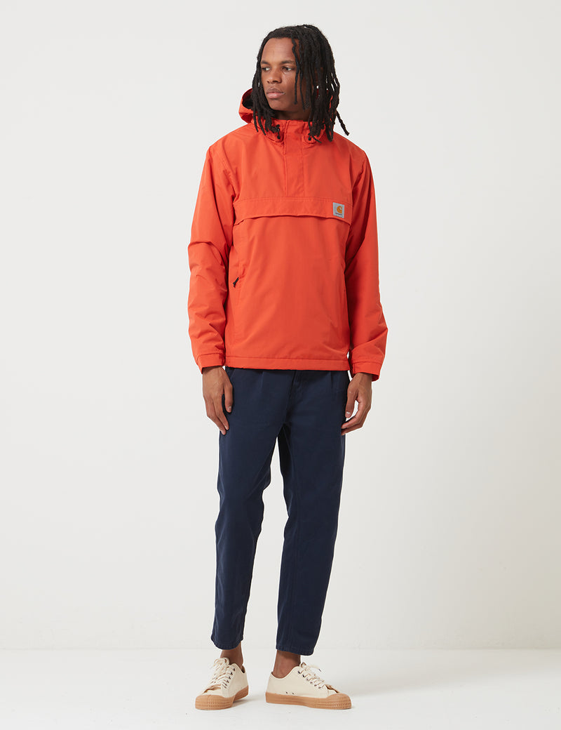 Carhartt-WIP Nimbus Half-Zip Jacket (Fleece Lined) - Brick Orange