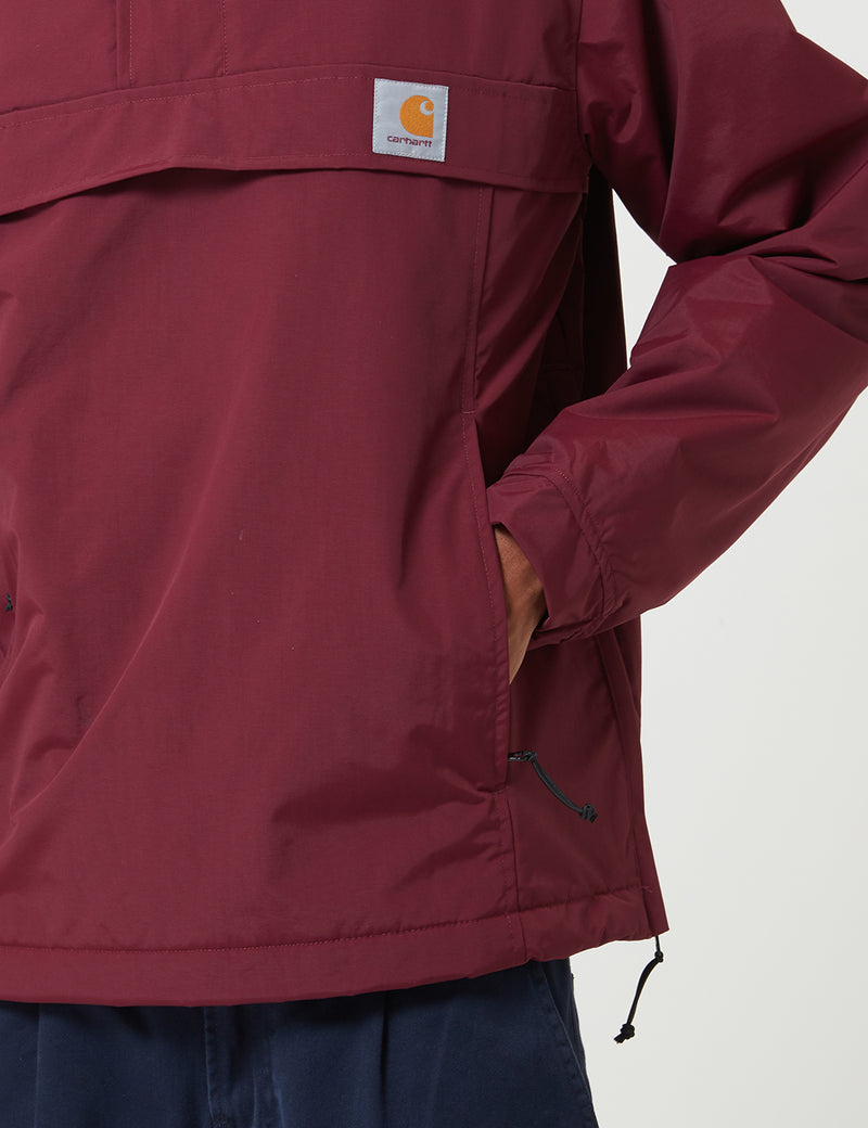 Carhartt-WIP Nimbus Half-Zip Jacket (Fleece Lined) - Merlot Red
