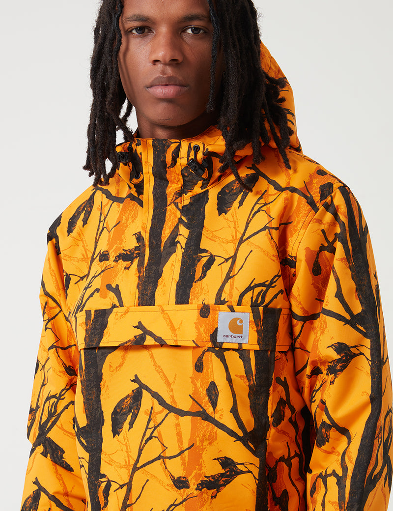 Carhartt-WIP Nimbus Half-Zip Jacket (Fleece Lined) - Camo Tree Orange