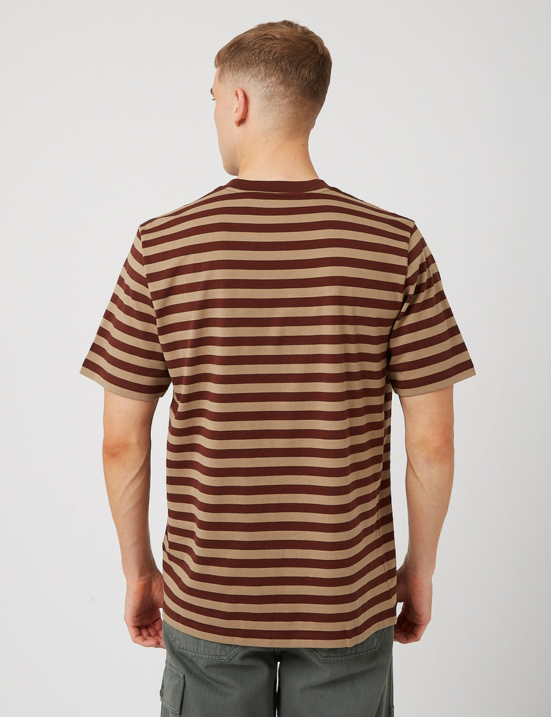 Carhartt-WIP Scotty Pocket T-Shirt (Stripe) - Offroad/Tanami