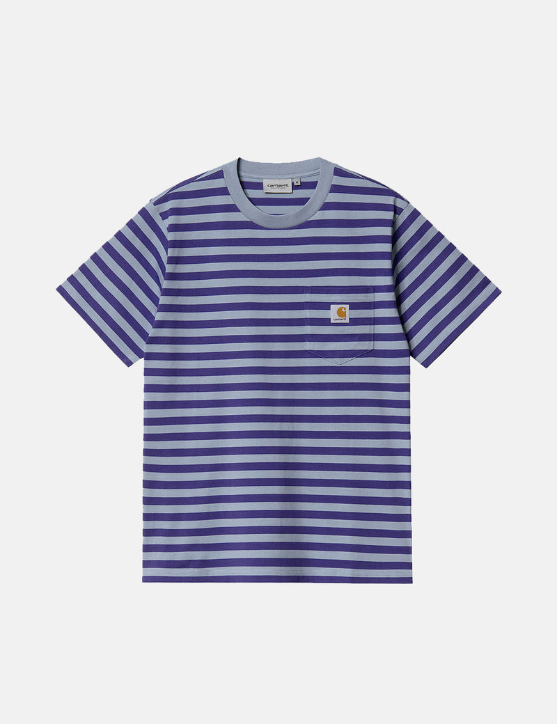 Carhartt-WIP Scotty Pocket T-Shirt - Razzmic/Frosted Blue