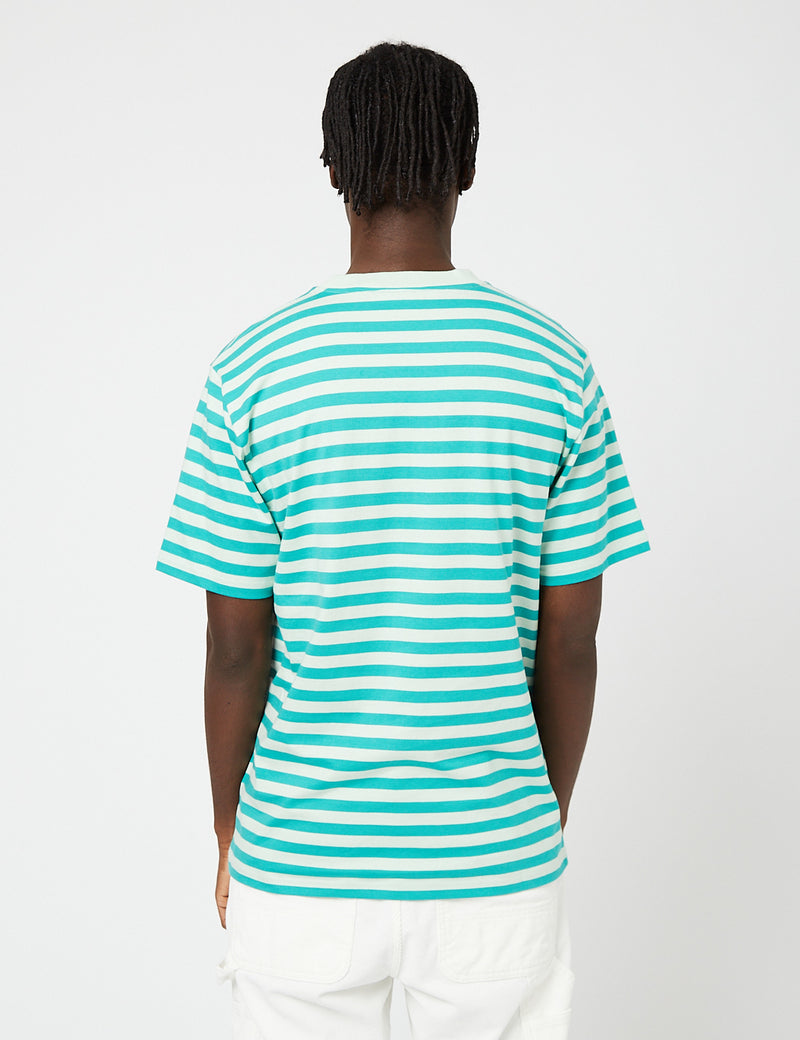 Carhartt-WIP Scotty Pocket T-Shirt - Caribbean/Pale Spearmint