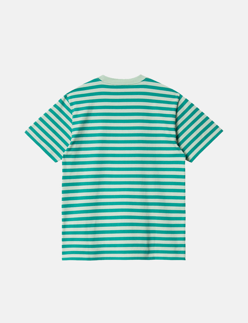 Carhartt-WIP Scotty Pocket T-Shirt - Caribbean/Pale Spearmint